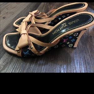 Brand new Louis Vuitton multicolor wedges …